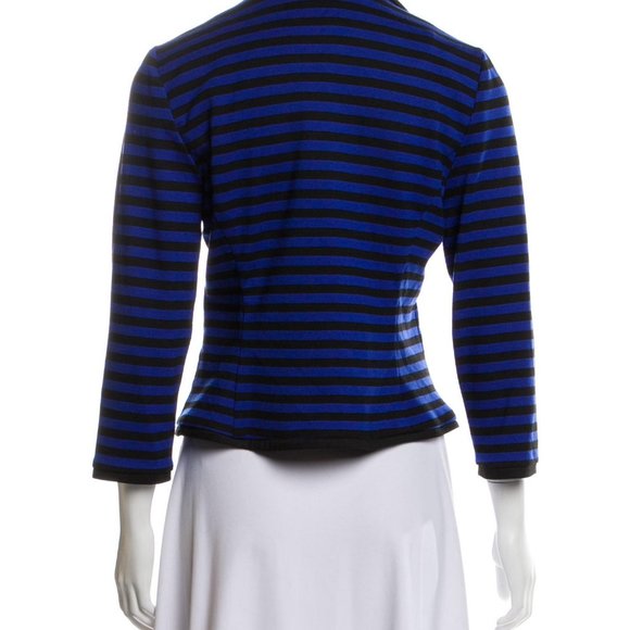 SANDRO blazer Striped blue/black Pointed Collar - Picture 3 of 3